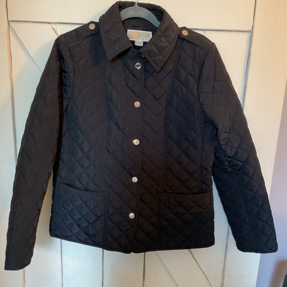 Michael Kors Black and Gold Quilted Jacket